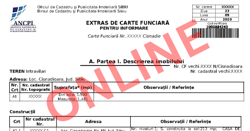 Avocații pot obține extrase și încheieri de carte funciară prin acces online direct la baza de date a Cărții Funciare. Același drept îl au notarii. 12